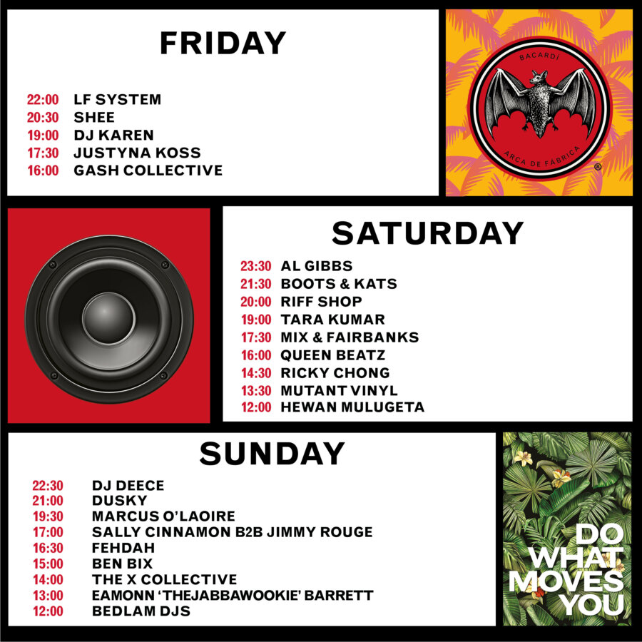 Bacardi Stage Times