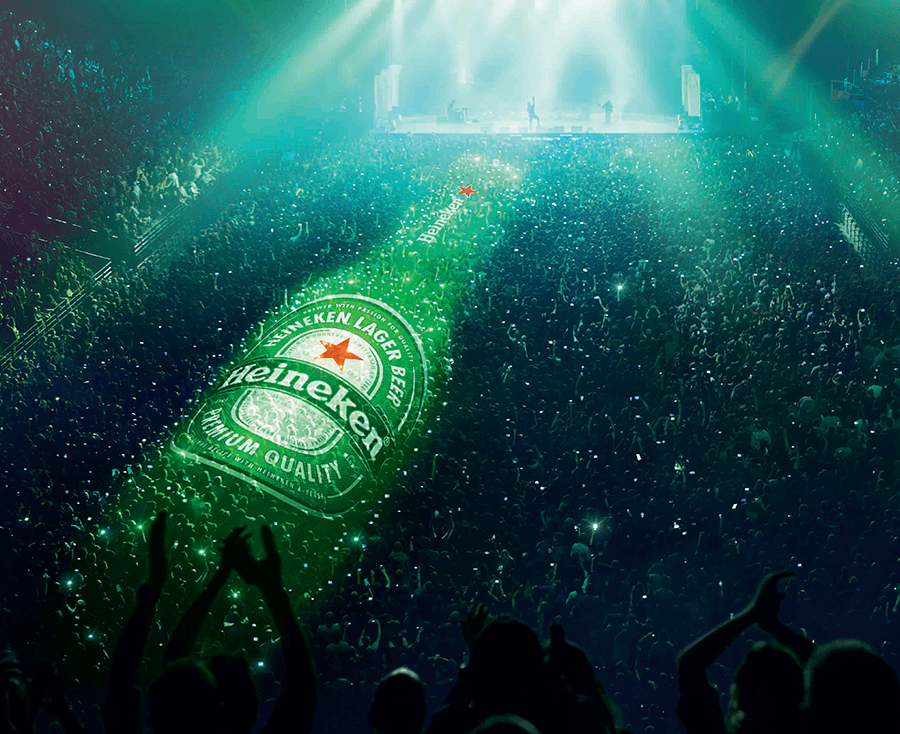 Heineken bottle concert