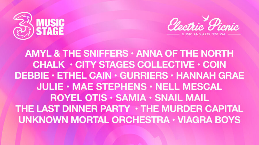 Three Music Stage Line-up