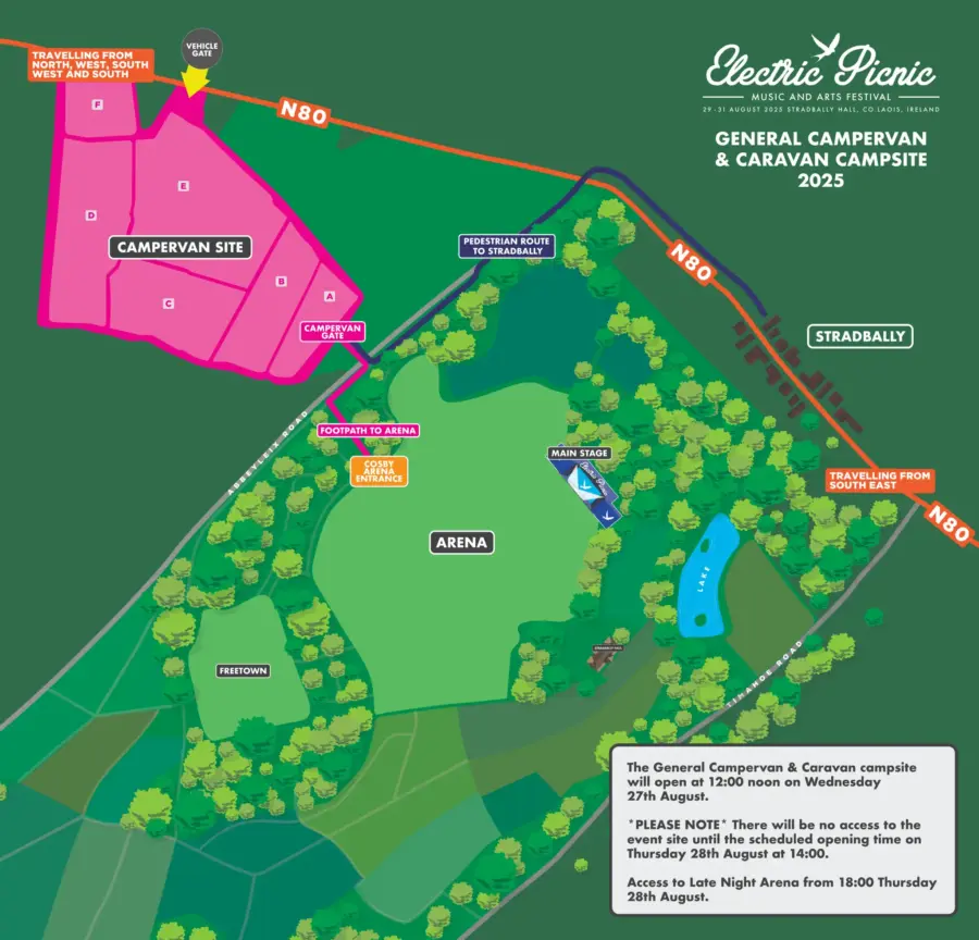 CAMPERVAN CAMPSITE LOCATION MAP