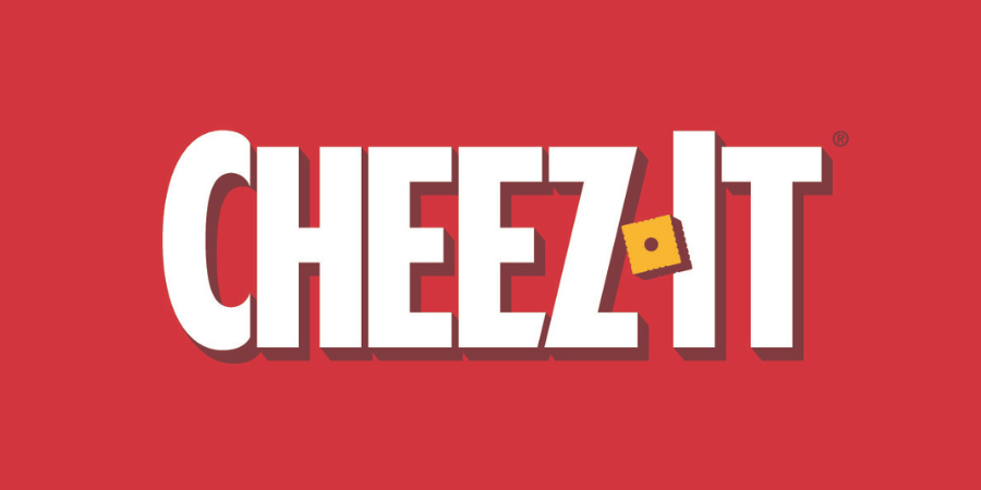 Logo for the snack brand Cheeze-It on a red background